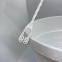 Ghiveci DW27 alb cu agatator Z50