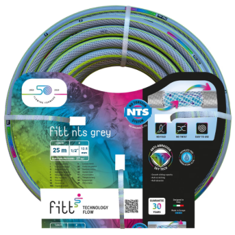 Furtun de gradina fitt nts grey, 1/2'', 25 metri