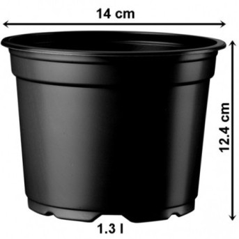 Ghiveci de productie diametru14cm x  naltime 12.4cm
